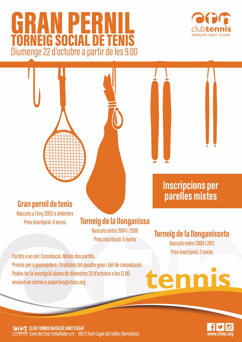 Quadres Social Pernil i Llonganissa de tenis