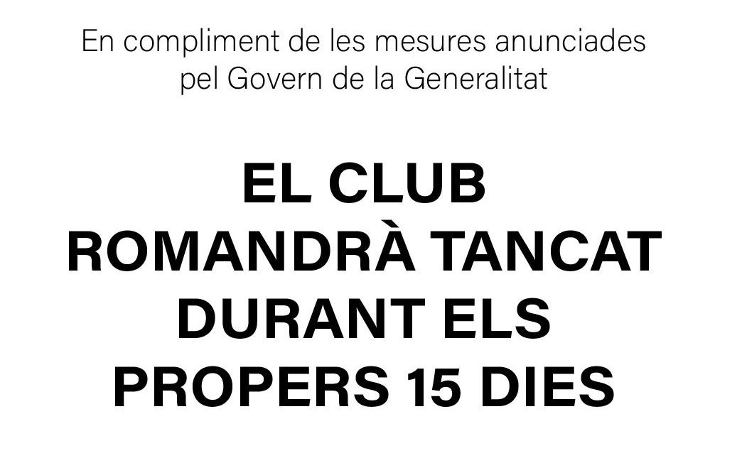 Tancament de les instal·lacions