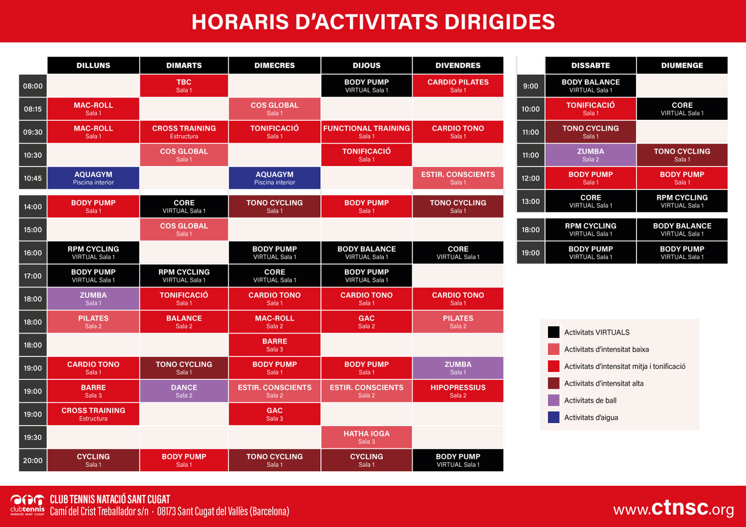 ctnsc-horaris-activitats-dirigides-2026